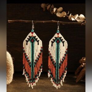 Handcrafted Beaded Earrings - Multicolor